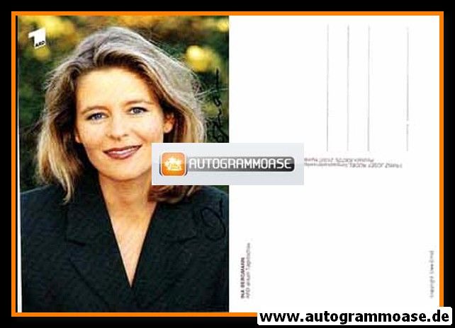 Autogramm TV | ARD | Ina BERGMANN | 1990er "Tagesschau" (Rüdel) Ernst