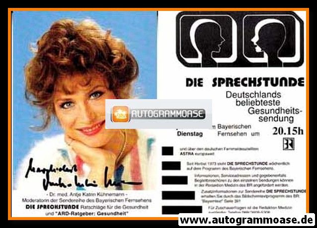 Autogramm TV | ARD | Antje Katrin KÜHNEMANN | 1980er "Die Sprechstunde"