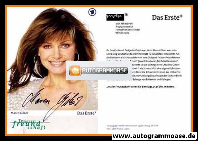 Autogramm TV | ARD | Maren GILZER | 2008 "In Aller Freundschaft" (Lüders)