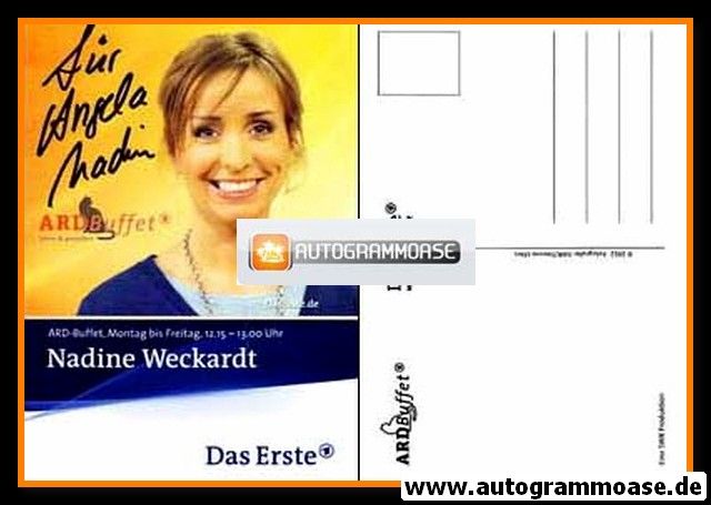 Autogramm TV | ARD | Nadine WECKARDT | 2000er "ARD-Buffet"