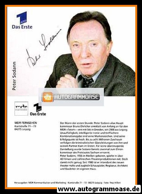 Autogramm TV | ARD | Peter SODANN | 2002 "Tatort" (Hillert)