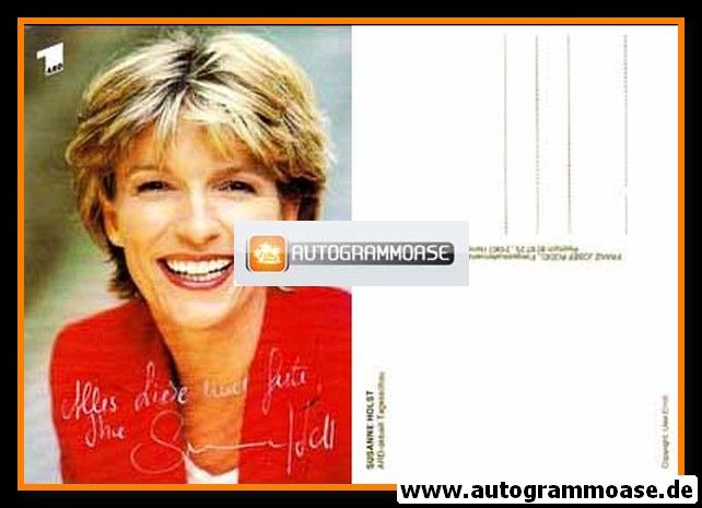Autogramm TV | ARD | Susanne HOLST | 1990er Rüdel "ARD-Aktuell"