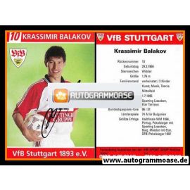 Autogramm Fussball | VfB Stuttgart | 1998 | Krassimir BALAKOV