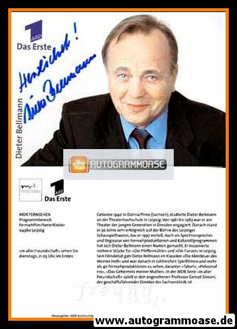 Autogramm TV | ARD | Dieter BELLMANN | 2002 "In Aller Freundschaft" (Jehnichen)