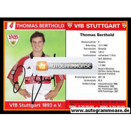 Autogramm Fussball | VfB Stuttgart | 1998 | Thomas BERTHOLD
