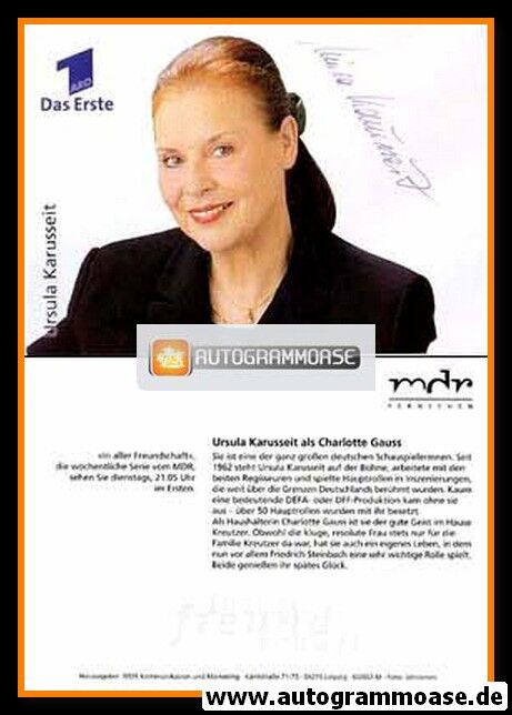 Autogramm TV | ARD | Ursula KARUSSEIT | 2002 "In Aller Freundschaft" (Portrait Color) Jehnichen