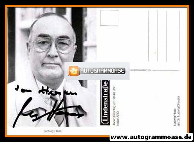 Autogramm TV | ARD | Ludwig HAAS | 1990er "Lindenstrasse" (Krüger)