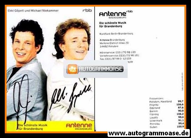 Autogramme Radio | RBB | Ekki GÖPELT + Michael NIEKAMMER | 2000er (Portrait Color) 1