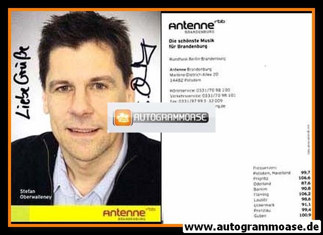 Autogramm Radio | RBB | Stefan OBERWALLENEY | 2000er (Portrait Color)