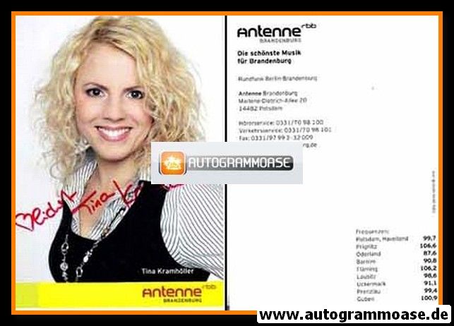 Autogramm Radio | RBB | Tina KRAMHÖLLER | 2000er (Portrait Color)