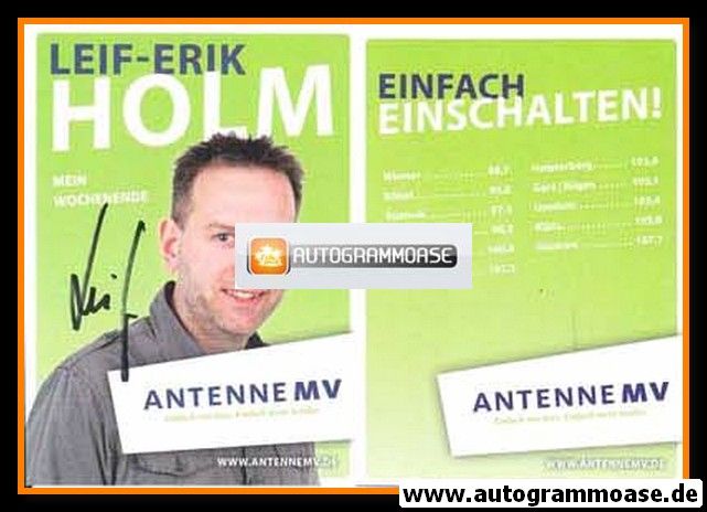 Autogramm Radio | Antenne MV | Leif-Erik HOLM | 2000er (Portrait Color) 