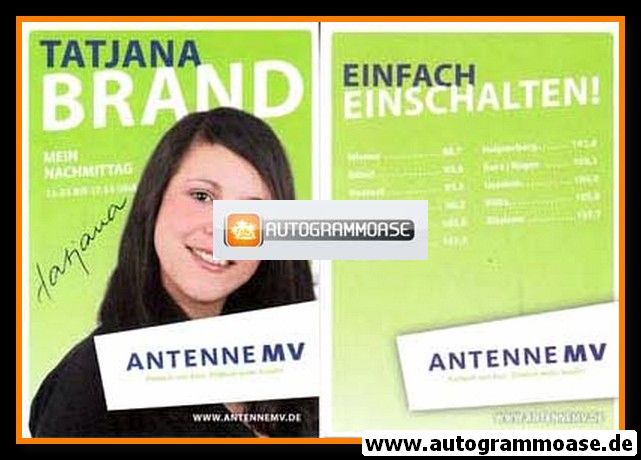Autogramm Radio | Antenne MV | Tatjana BRAND | 2000er (Portrait Color) 1
