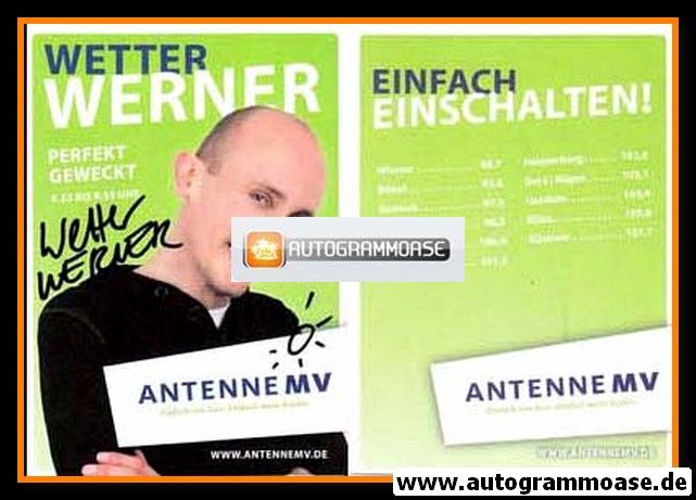 Autogramm Radio | Antenne MV | WETTER WERNER | 2000er (Portrait Color) 1