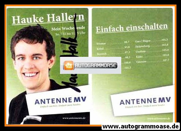 Autogramm Radio | Antenne MV | Hauke HALLERN | 2000er (Portrait Color) 2