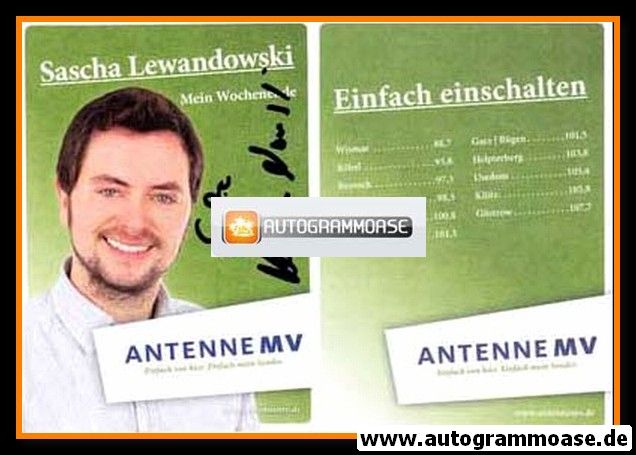 Autogramm Radio | Antenne MV | Sascha LEWANDOWSKI | 2000er (Portrait Color)