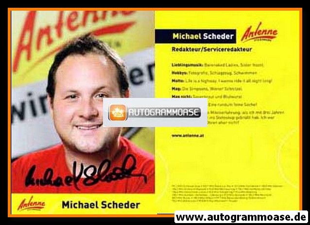 Autogramm Radio | Antenne Steiermark | Michael SCHEDER | 2000er (Portrait Color)