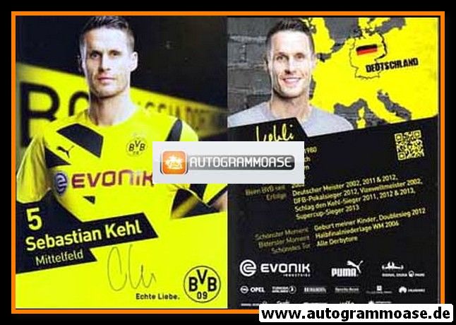 Autogramm Fussball | Borussia Dortmund | 2014 Druck | Sebastian KEHL