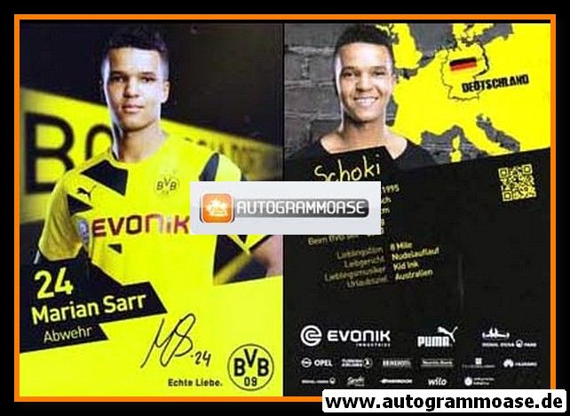 Autogramm Fussball | Borussia Dortmund | 2014 Druck | Marian SARR