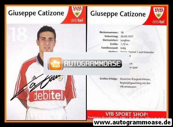 Autogramm Fussball | VfB Stuttgart | 1999 | Giuseppe CATIZONE