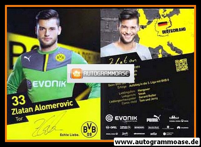 Autogramm Fussball | Borussia Dortmund | 2014 Druck | Zlatan ALOMEROVIC