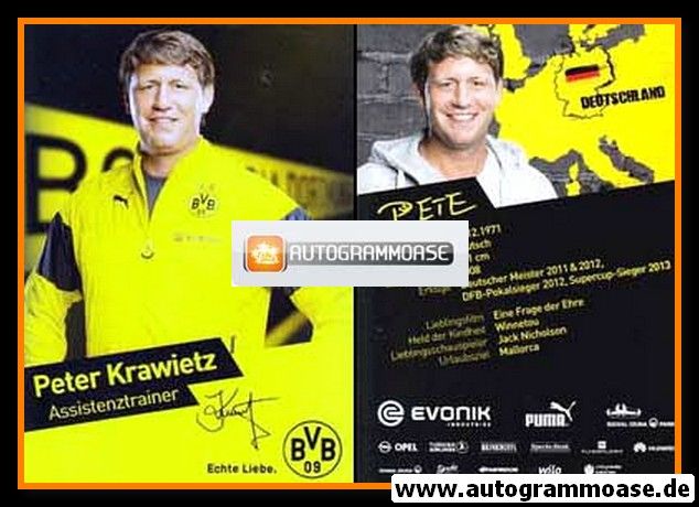 Autogramm Fussball | Borussia Dortmund | 2014 Druck | Peter KRAWIETZ