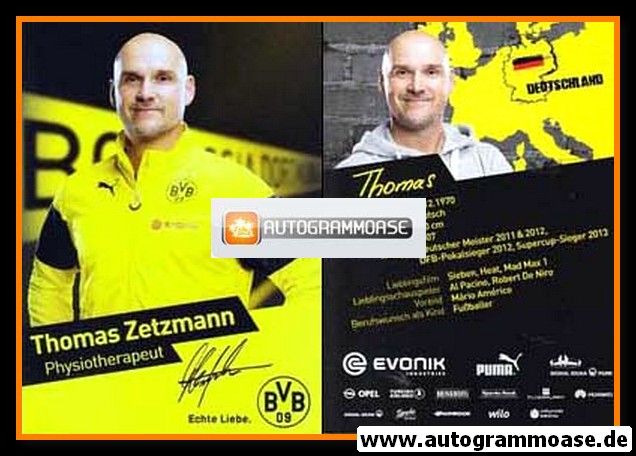 Autogramm Fussball | Borussia Dortmund | 2014 Druck | Thomas ZETZMANN 
