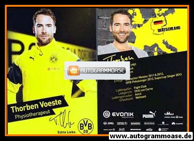 Autogramm Fussball | Borussia Dortmund | 2014 Druck | Thorben VOESTE
