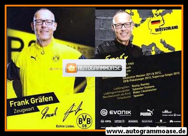 Autogramm Fussball | Borussia Dortmund | 2014 Druck | Frank GRÄFEN