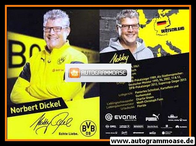 Autogramm Fussball | Borussia Dortmund | 2014 Druck | Norbert DICKEL