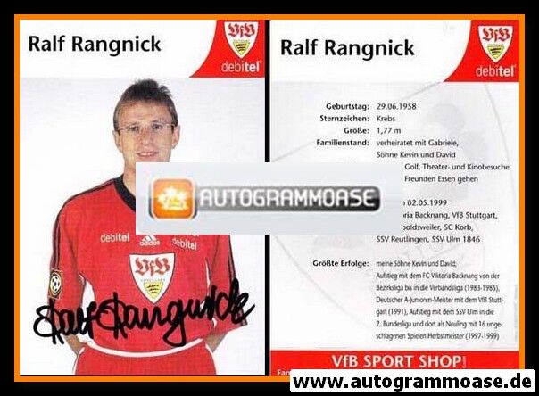 Autogramm Fussball | VfB Stuttgart | 1999 | Ralf RANGNICK