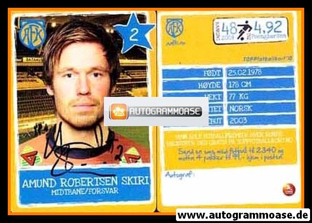 Autogramm Fussball | Aalesunds FK | 2009 | Amund Robertsen SKIRI