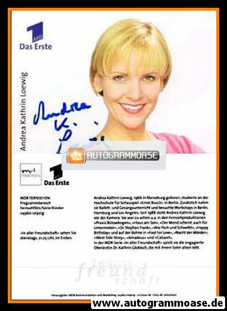 Autogramm TV | ARD | Andrea Kathrin LOEWIG | 2002 "In Aller Freundschaft" (Jehnichen)