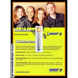 Autogramme Radio | BR Bayern 3 | WETTERTEAM | 2000er (Portrait Color)