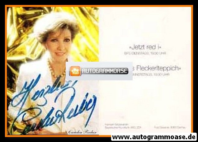 Autogramm TV / Volksmusik | BR | Carolin REIBER | 1990er "Jetzt Red I" (Portrait Color)