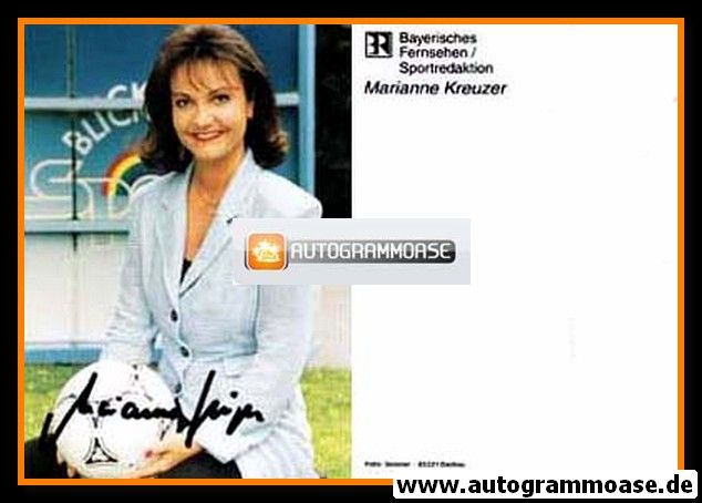 Autogramm TV | BR | Marianne KREUZER | 1990er "Blickpunkt Sport" (Sessner)