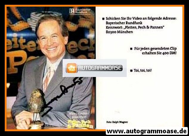 Autogramm TV | BR | Max SCHAUTZER | 1990er "Pleiten, Pech & Pannen"