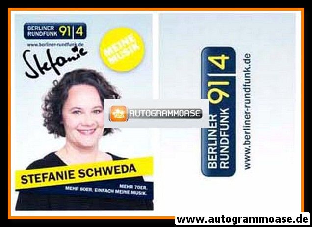 Autogramm Radio | Berliner Rundfunk 91.4 | Stefanie SCHWEDA | 2000er (Portrait Color)