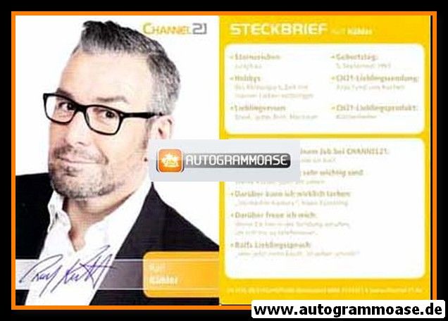 Autogramm TV | Channel 21 | Ralf KÜHLER | 2000er (Portrait Color) 1