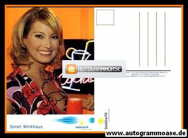 Autogramm TV | Goldstar TV | Sarah WINKHAUS | 2000er (Portrait Color) 1