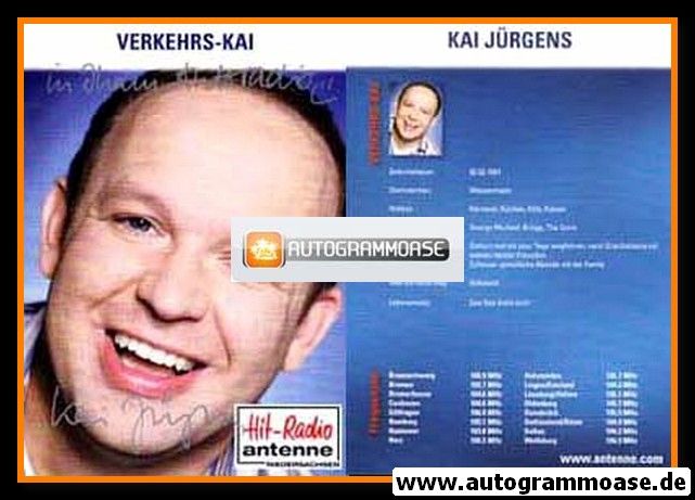 Autogramm Radio | Antenne Niedersachsen | VERKEHRS-KAI | 2000er (Portrait Color)