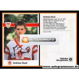 Autogramm Fussball | VfB Stuttgart | 1990 | Andreas BUCK