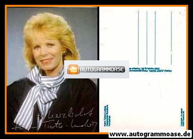 Autogramm TV | HR | Karin TIETZE-LUDWIG | 1980er (Portrait Color Rüdel) Jaekel