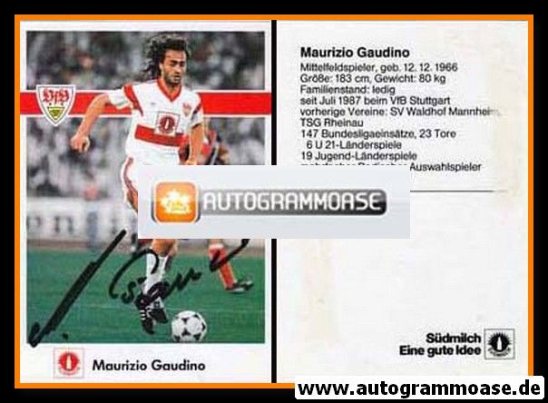 Autogramm Fussball | VfB Stuttgart | 1990 | Jürgen HARTMANN