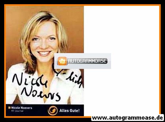Autogramm TV | Kabel1 | Nicole NOEVERS | 2000er "K1 Journal" (Portrait Color)