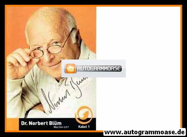 Autogramm TV | Kabel1 | Norbert BLÜM | 2000er "Was Bin Ich"