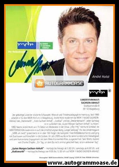 Autogramm Radio | MDR1 Sachsen-Anhalt | Andre HOLST | 2004 "Guten Morgen / Radiomarkt" (Jehnichen)