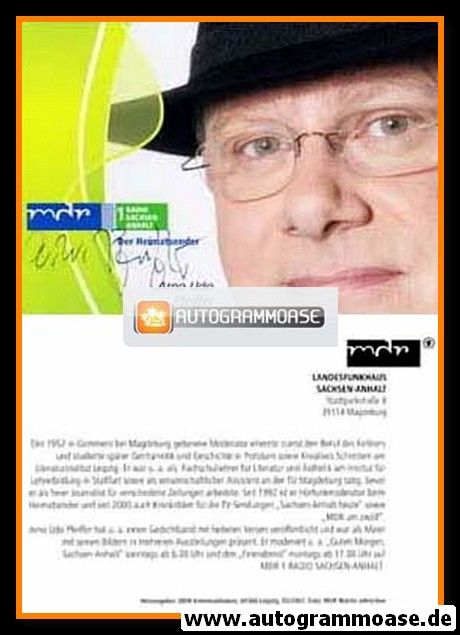 Autogramm Radio | MDR1 Sachsen-Anhalt | Arno Udo PFEIFFER | 2010er (Portrait Color)