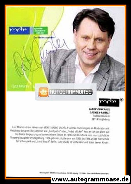 Autogramm Radio | MDR1 Sachsen-Anhalt | Lutz MÜCKE | 2010er (Portrait Color)