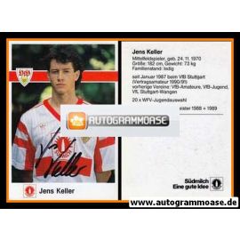 Autogramm Fussball | VfB Stuttgart | 1990 | Jens KELLER