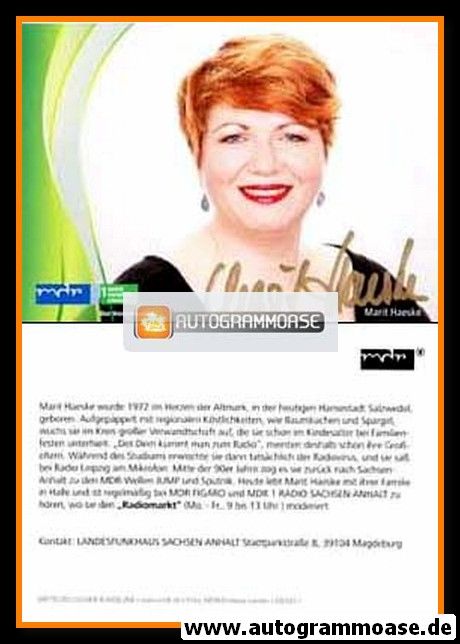 Autogramm Radio | MDR1 Sachsen-Anhalt | Marit HAESKE | 2010er "Radiomarkt"